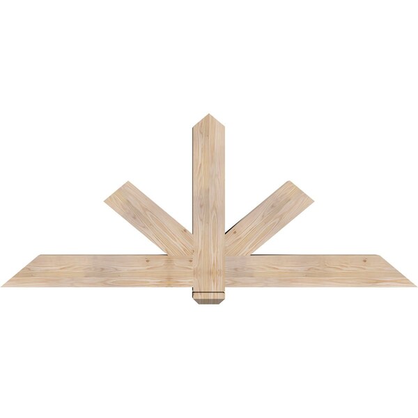 Ekena Millwork Kennewick Smooth Timber Gable Bracket, Douglas Fir, 72"W x 30"H x 5 1/2"D x 5 1/2"F, 10/12 Pitch GBW072X30X0606KEN00SDF - main